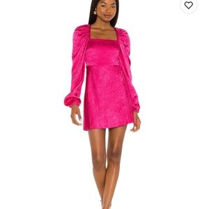 Lovers and Friends mini silk pink dress